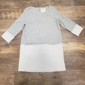 🍁Grey White Comfy Sweatshirt Dress